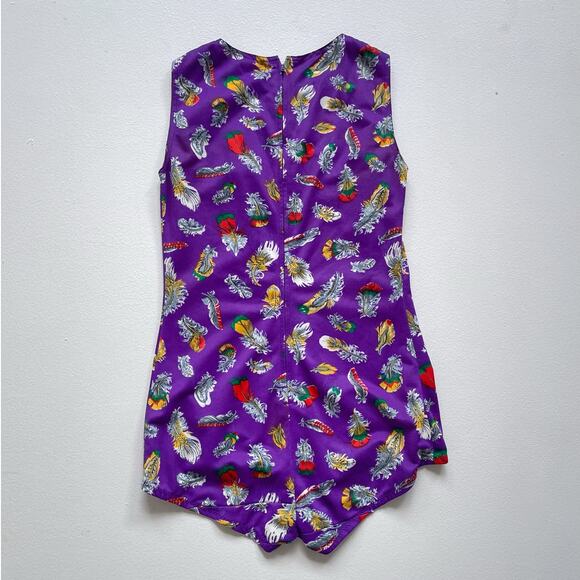 Vintage 70's Feather Sleeveless Bodysuit + Maxi Skirt Sz S Unique Set Boho Retro - Picture 5 of 10